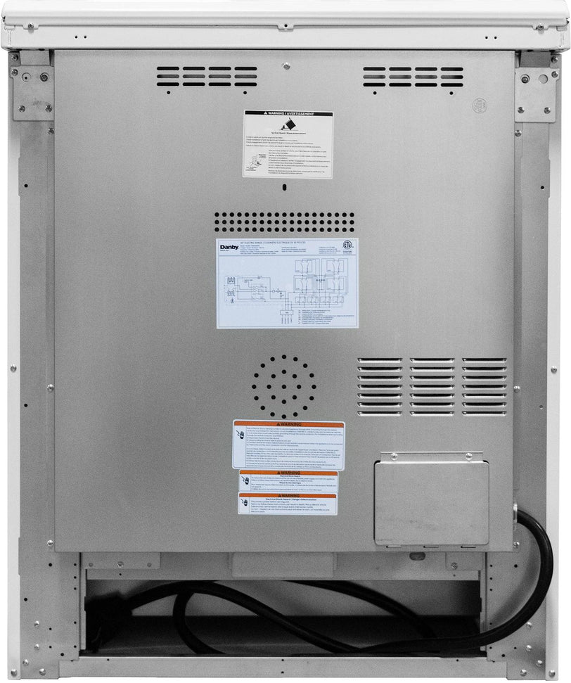 Danby - 30” White Slide in Smooth Top Electric Range with Knob Controls - DRRM300WC