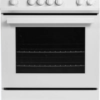 Danby - 30” White Slide in Smooth Top Electric Range with Knob Controls - DRRM300WC