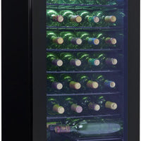 Danby - 36 Bottle Free-Standing Black Wine Cooler - DWC036A2BDB-6