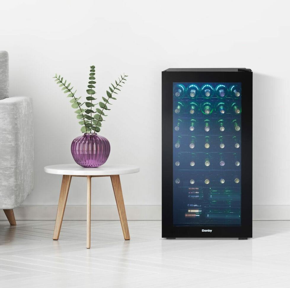 Danby - 36 Bottle Free-Standing Black Wine Cooler - DWC036A2BDB-6