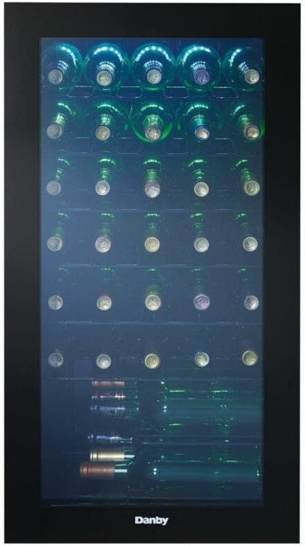 Danby - 36 Bottle Free-Standing Black Wine Cooler - DWC036A2BDB-6