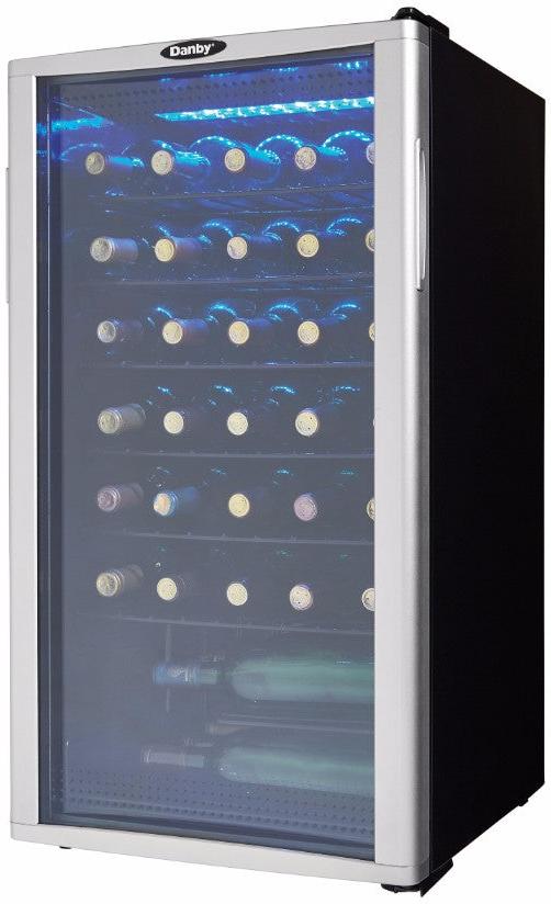 Danby - 36 Bottle Free-Standing Platinum Wine Cooler - DWC350BLP