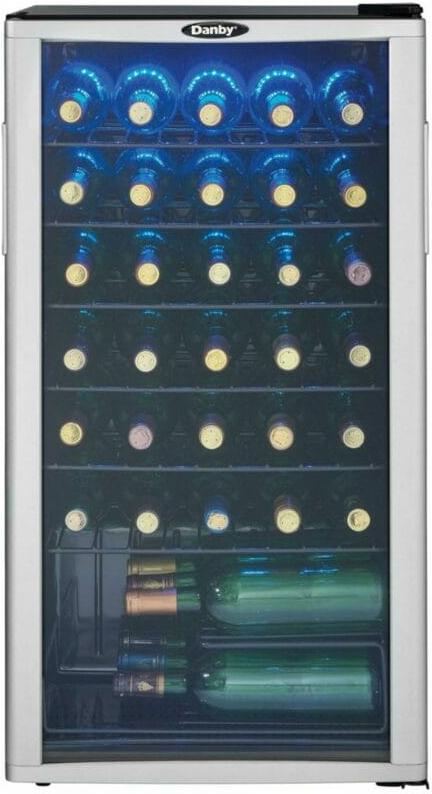 Danby - 36 Bottle Free-Standing Platinum Wine Cooler - DWC350BLP