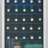 Danby - 36 Bottle Free-Standing Platinum Wine Cooler - DWC350BLP