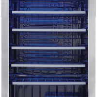 Danby - 36 Bottle Free-Standing Stainless Steel Wine Cooler - DWC93BLSDBR1
