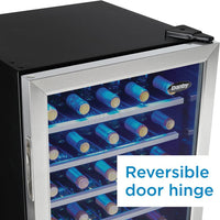 Danby - 36 Bottle Free-Standing Stainless Steel Wine Cooler - DWC93BLSDBR1