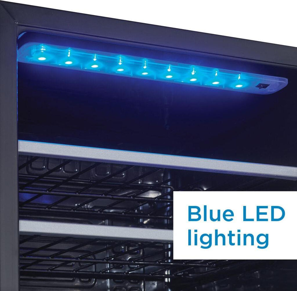 Danby - 36 Bottle Free-Standing Stainless Steel Wine Cooler - DWC93BLSDBR1