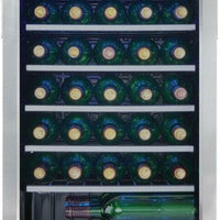 Danby - 36 Bottle Free-Standing Stainless Steel Wine Cooler - DWC93BLSDBR1