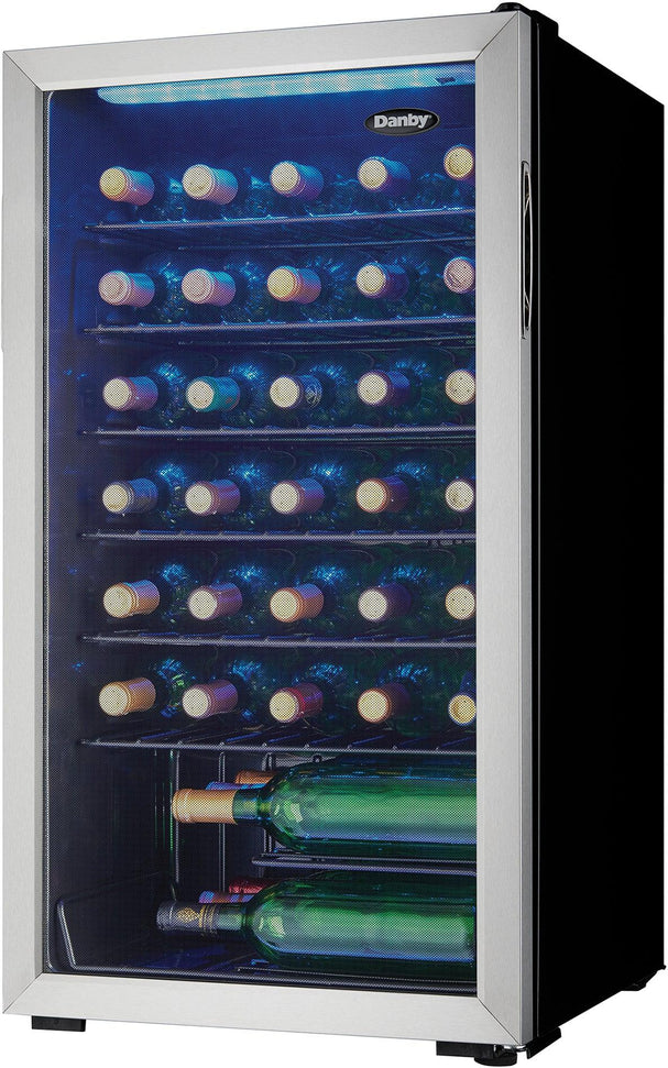 Danby - 36 Bottle Free-Standing Wine Cooler In Stainless Steel - DWC036A1BSSDB-6