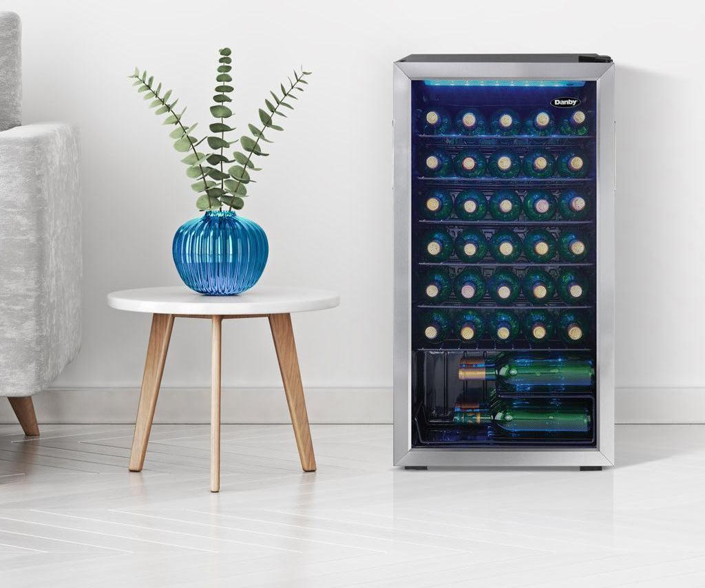 Danby - 36 Bottle Free-Standing Wine Cooler In Stainless Steel - DWC036A1BSSDB-6