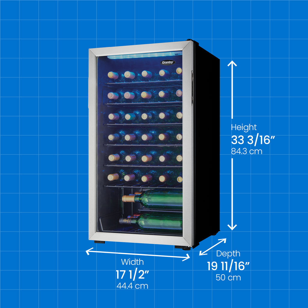 Danby - 36 Bottle Free-Standing Wine Cooler In Stainless Steel - DWC036A1BSSDB-6