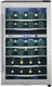 Danby - 38 Bottle Free-Standing Stainless Steel Door & Black Wood Shelves Wine Cooler - DWC040A3BSSDD