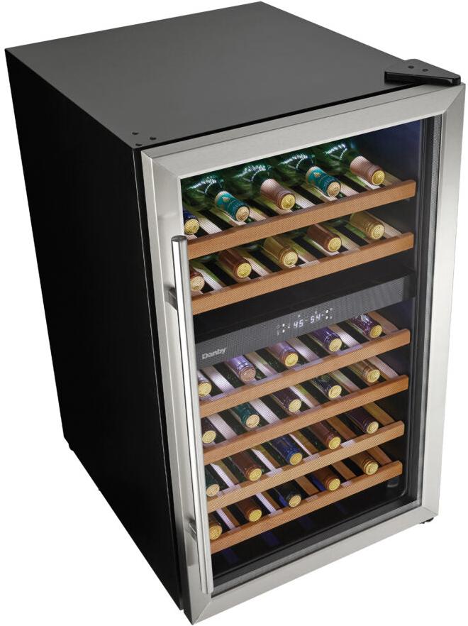Danby - 38 Bottle Free-Standing Stainless Steel Wine Cooler - DWC040D2BSSDB