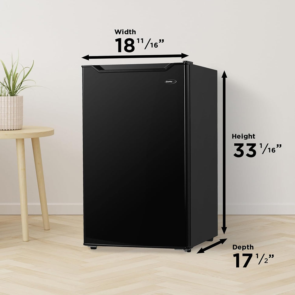 Danby - 3.2 cu. ft Black Compact Fridge - DAR032B2BM