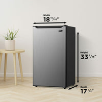 Danby - 3.2 cu. ft Stainless Steel Compact Fridge - DAR032B2SLM