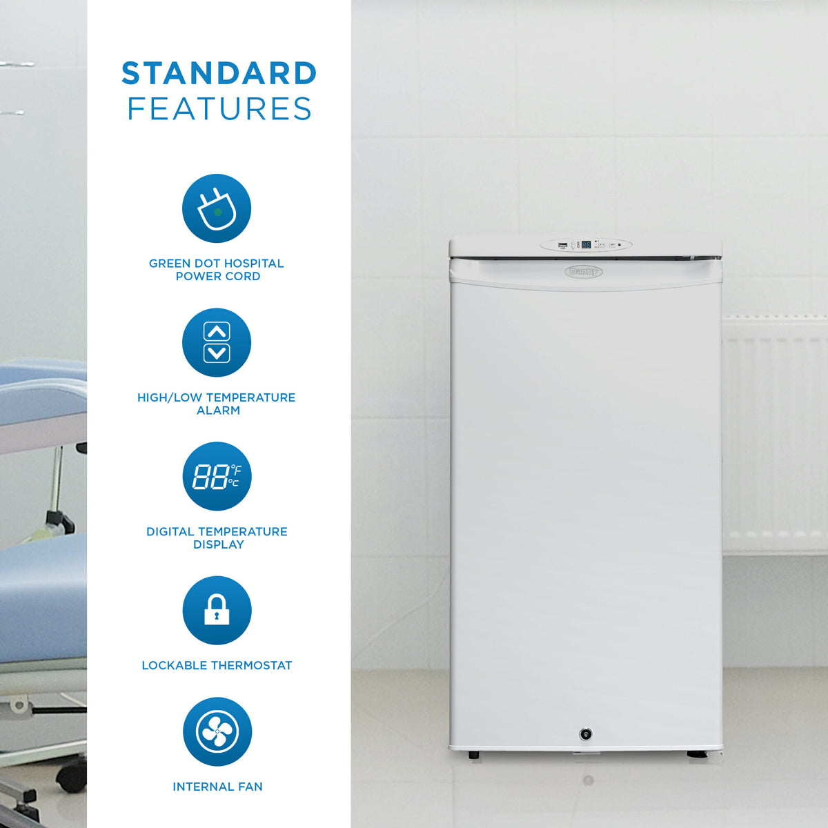Danby - 3.2 cu.ft. White Medical Fridge - DH032A1W