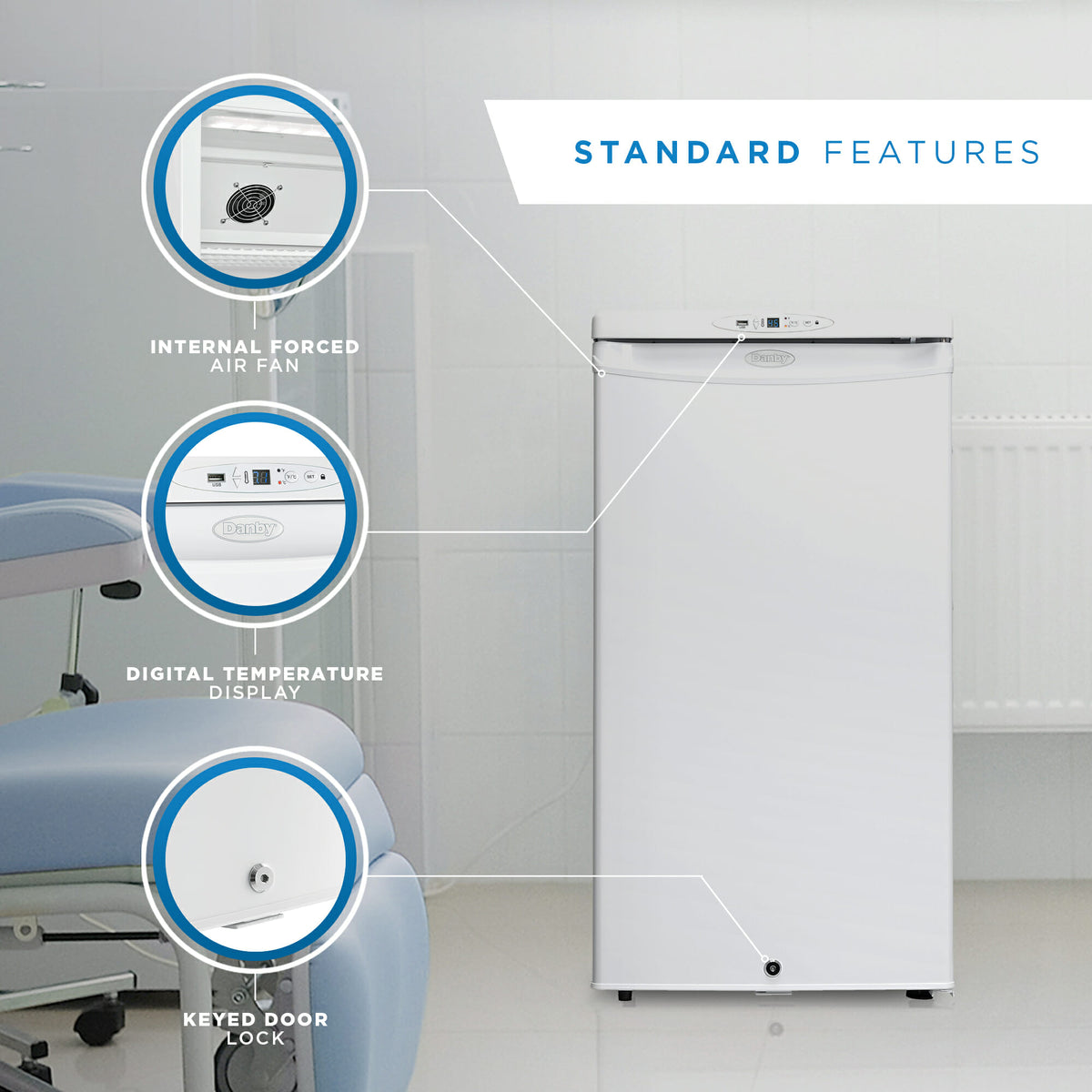 Danby - 3.2 cu.ft. White Medical Fridge - DH032A1W