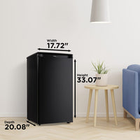 Danby - 3.3 cu.ft. Black Compact Fridge - DAR033A1BDD