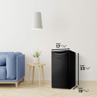 Danby - 3.3 cu.ft. Black Compact Fridge - DAR033A6BDB
