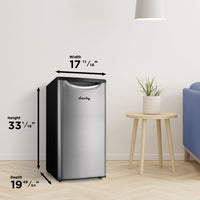 Danby - 3.3 cu.ft. Stainless Steel Compact Fridge - DAR033A6BSLDB