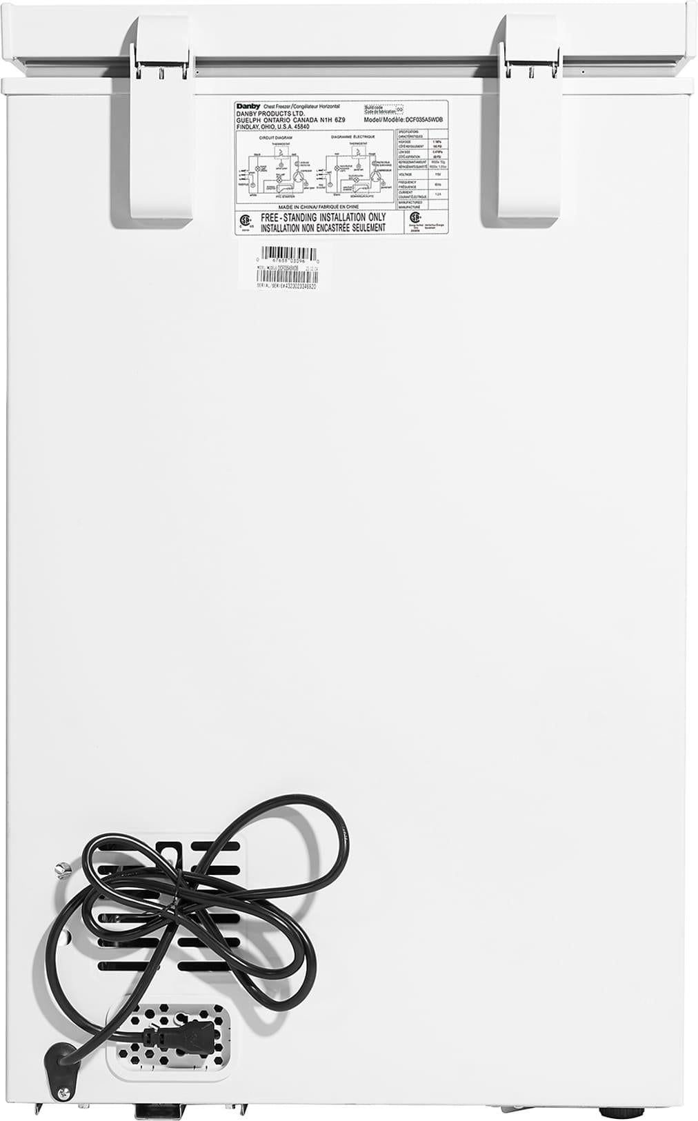 Danby - 3.5 cu. ft. Chest Freezer In White - DCF035A5WDB