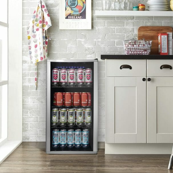 Danby - 3.5 cu.ft. Free-Standing Beverage Center In Platinum - DBC121A1BLP
