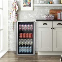 Danby - 3.5 cu.ft. Free-Standing Beverage Center In Platinum - DBC121A1BLP