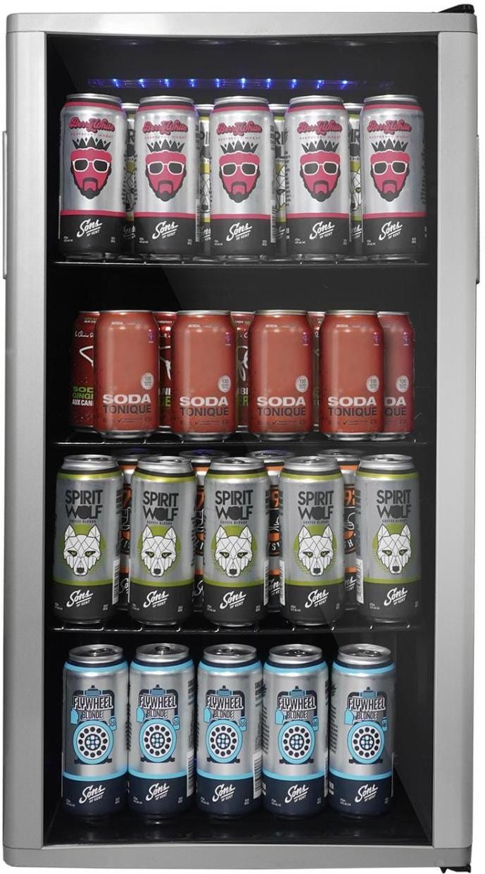 Danby - 3.5 cu.ft. Free-Standing Beverage Center In Platinum - DBC121A1BLP