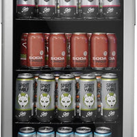 Danby - 3.5 cu.ft. Free-Standing Beverage Center In Platinum - DBC121A1BLP