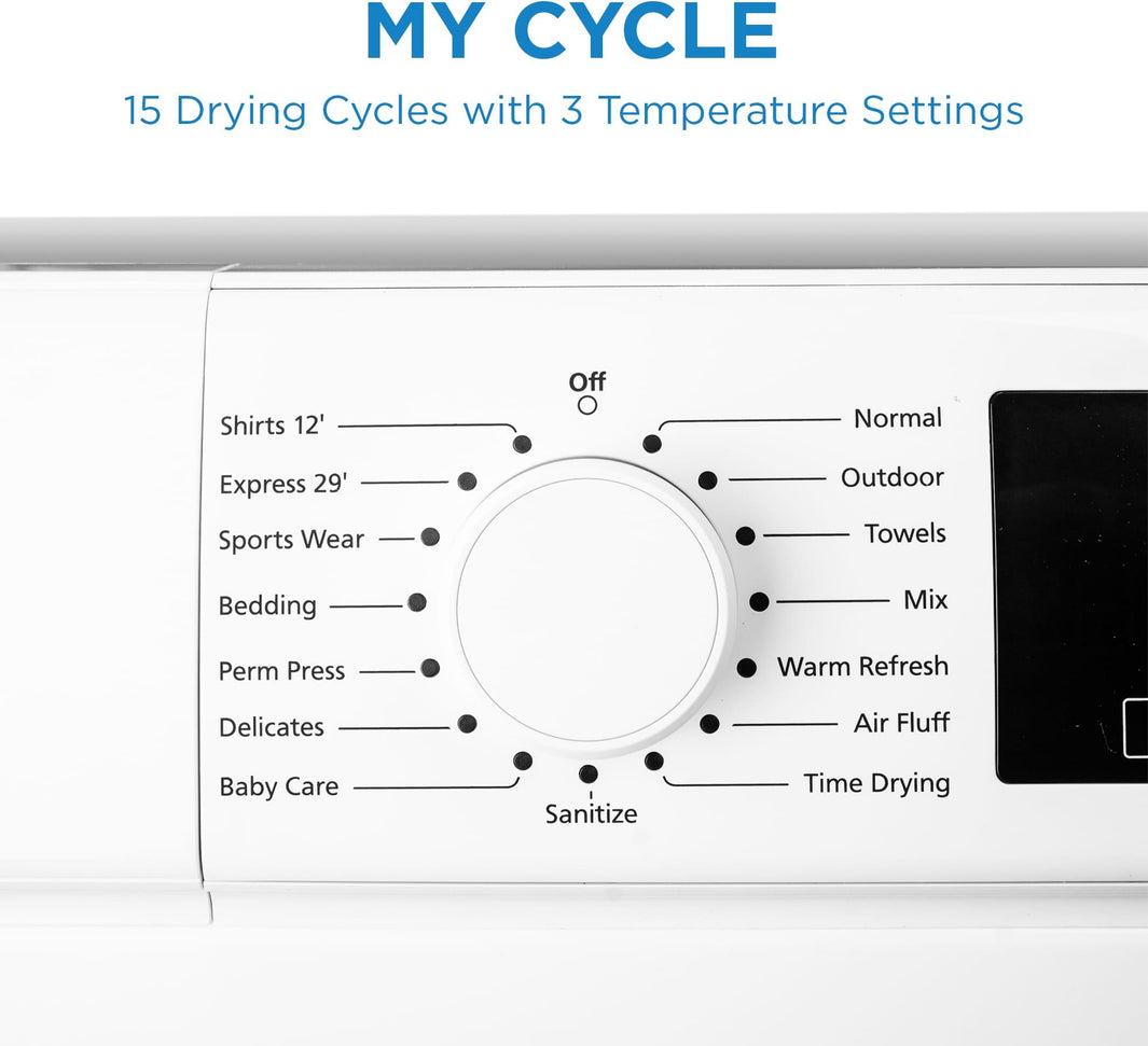 Danby - 4 cu. ft. Stackable Front Load White Laundry Dryer - DDY040D3WDB