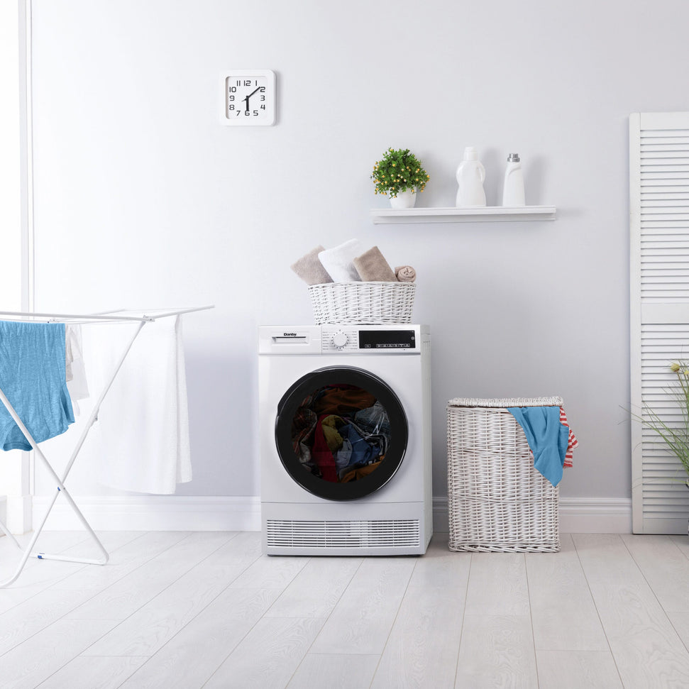 Danby - 4 cu. ft. Stackable Front Load White Laundry Dryer - DDY040D3WDB