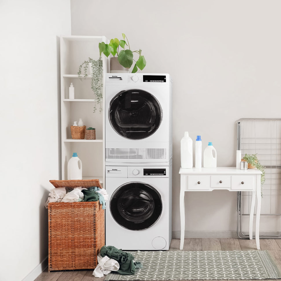 Danby - 4 cu. ft. Stackable Front Load White Laundry Dryer - DDY040D3WDB