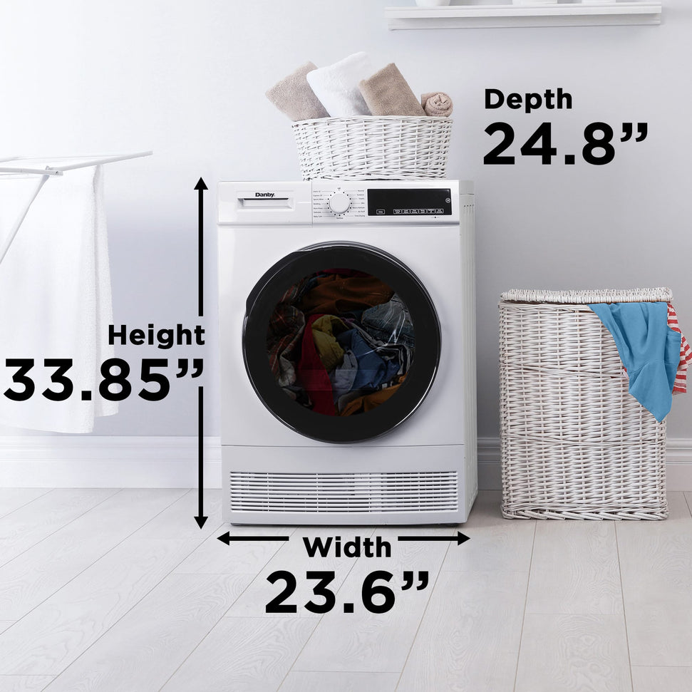 Danby - 4 cu. ft. Stackable Front Load White Laundry Dryer - DDY040D3WDB