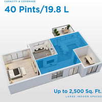Danby - 40 Pint White Dehumidifier - DDR040EB2WDB