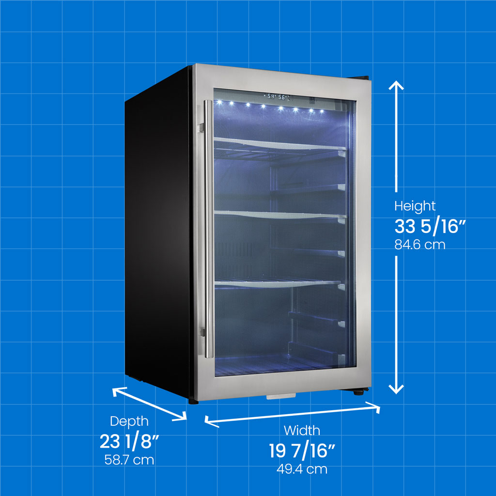 Danby - 4.3 cu.ft. Free-Standing Beverage Center In Stainless Steel - DBC434A1BSSDD