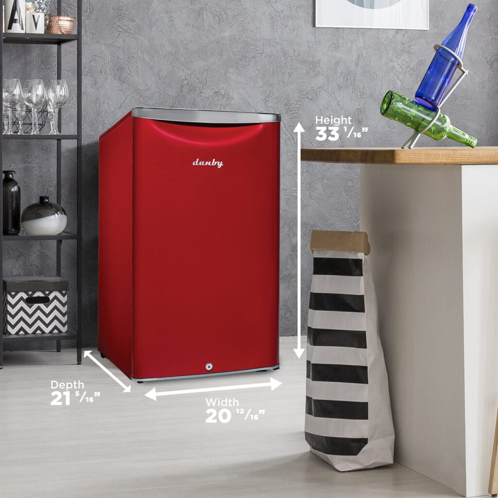 Danby - 4.4 cu.ft. Contemporary Classic Metallic Red Compact Fridge - DAR044A6LDB