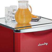Danby - 4.4 cu.ft. Contemporary Classic Metallic Red Compact Fridge - DAR044A6LDB