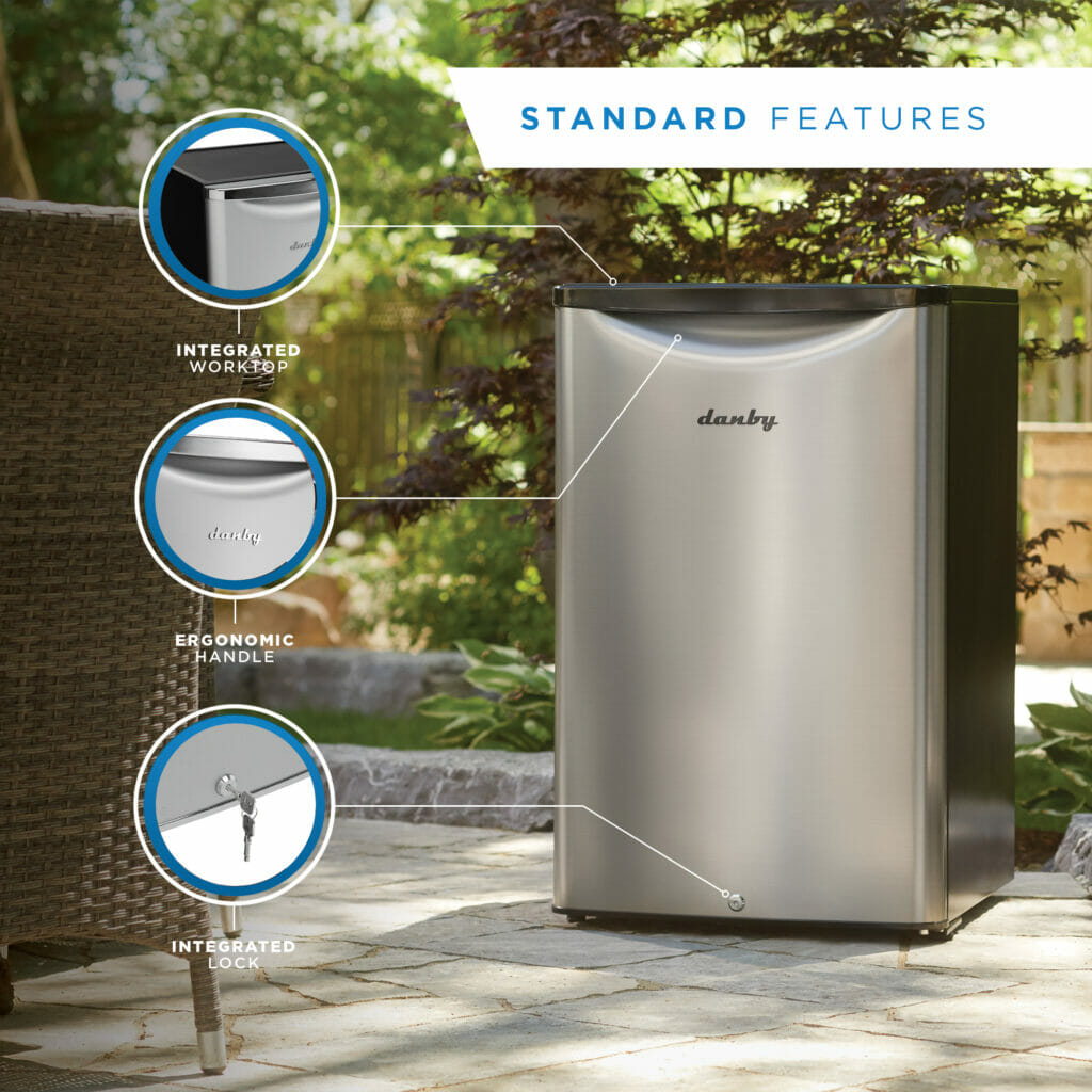 Danby - 4.4 cu.ft. Stainless Steel Outdoor Fridge - DAR044A6BSLDBO