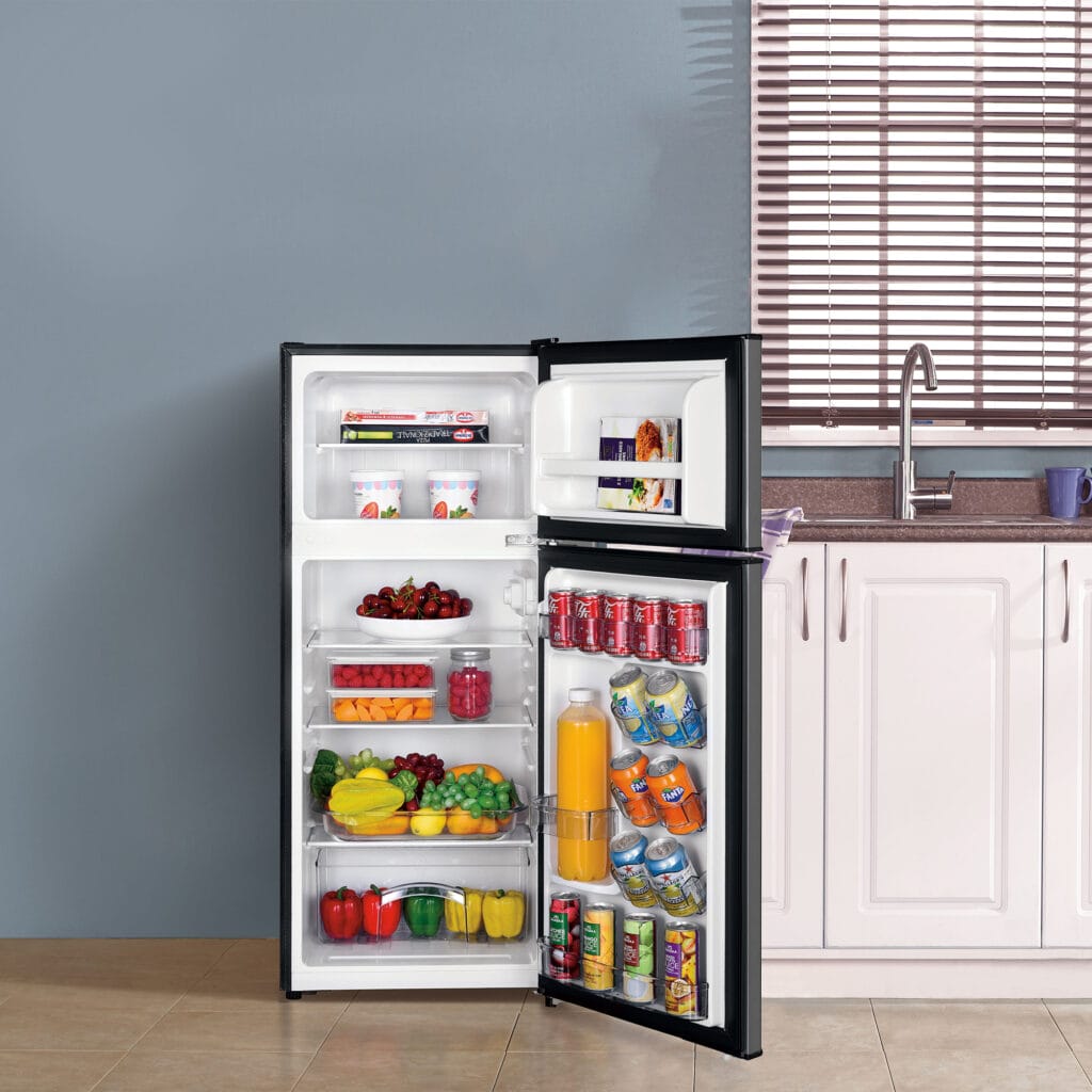 Danby - 4.5 cu.ft. 2 Door Stainless Steel Look Compact Fridge - DCR045B1SLDB