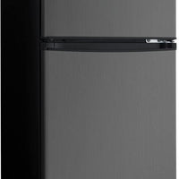 Danby - 4.7 cu.ft. 2-Door Black Stainless Steel Compact Fridge - DCR047A1BBSL