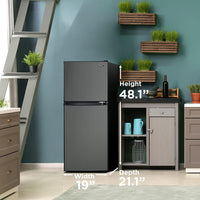Danby - 4.7 cu.ft. 2-Door Black Stainless Steel Compact Fridge - DCR047A1BBSL