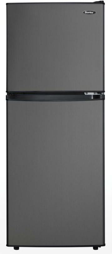 Danby - 4.7 cu.ft. 2-Door Black Stainless Steel Compact Fridge - DCR047A1BBSL