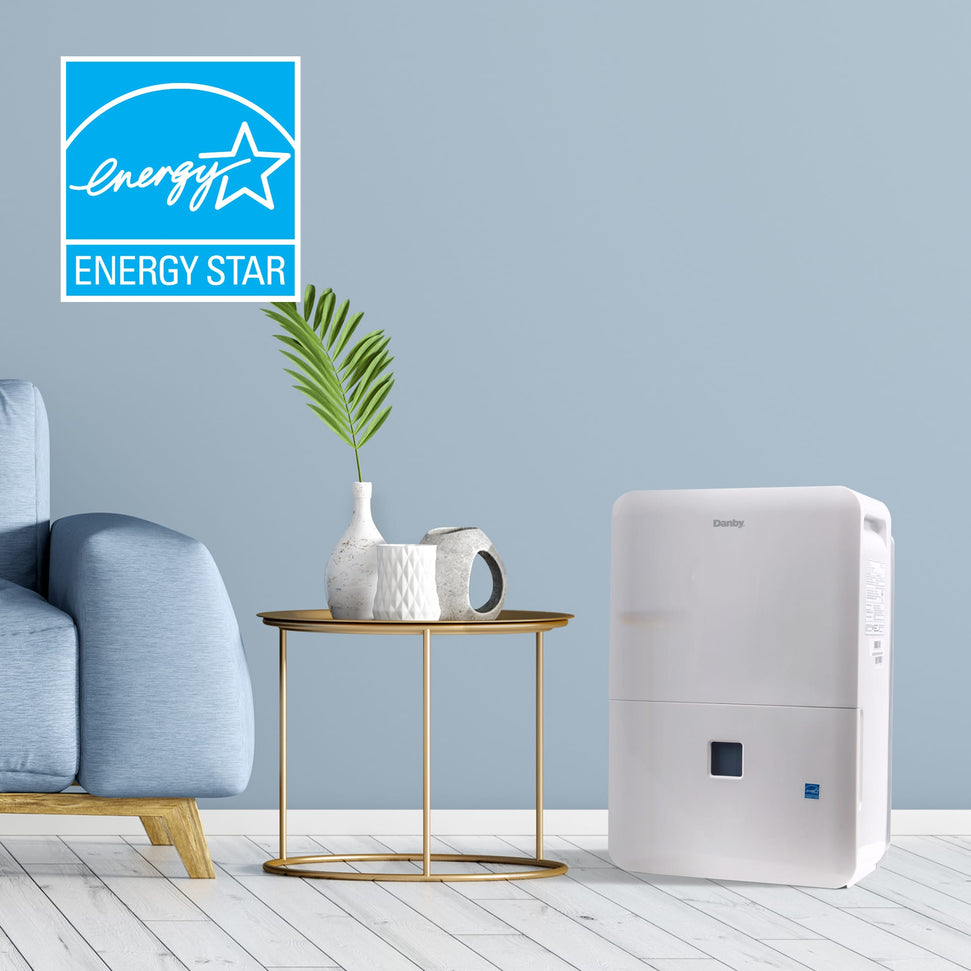 Danby - 50 Pint White Dehumidifier with Pump - DDR050BJP2WDB
