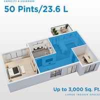 Danby - 50 Pint White Dehumidifier with Pump - DDR050BJP2WDB