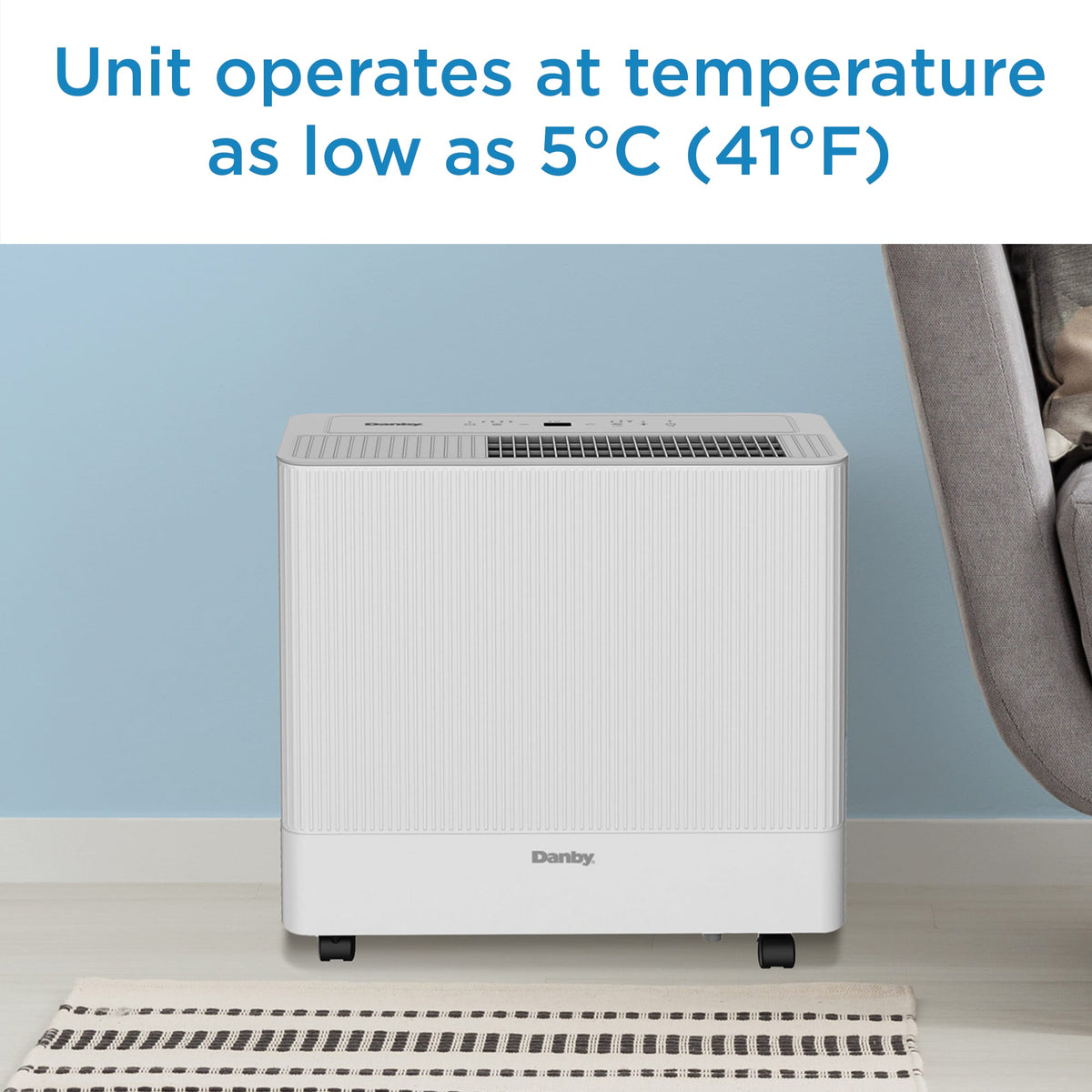 Danby - 50 Pint White Dehumidifier with Pump & Wi-Fi - DDR050BSPWDB