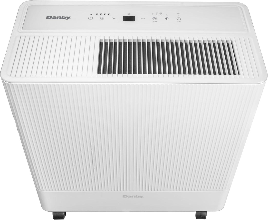 Danby - 50 Pint White Dehumidifier with Pump & Wi-Fi - DDR050BSPWDB