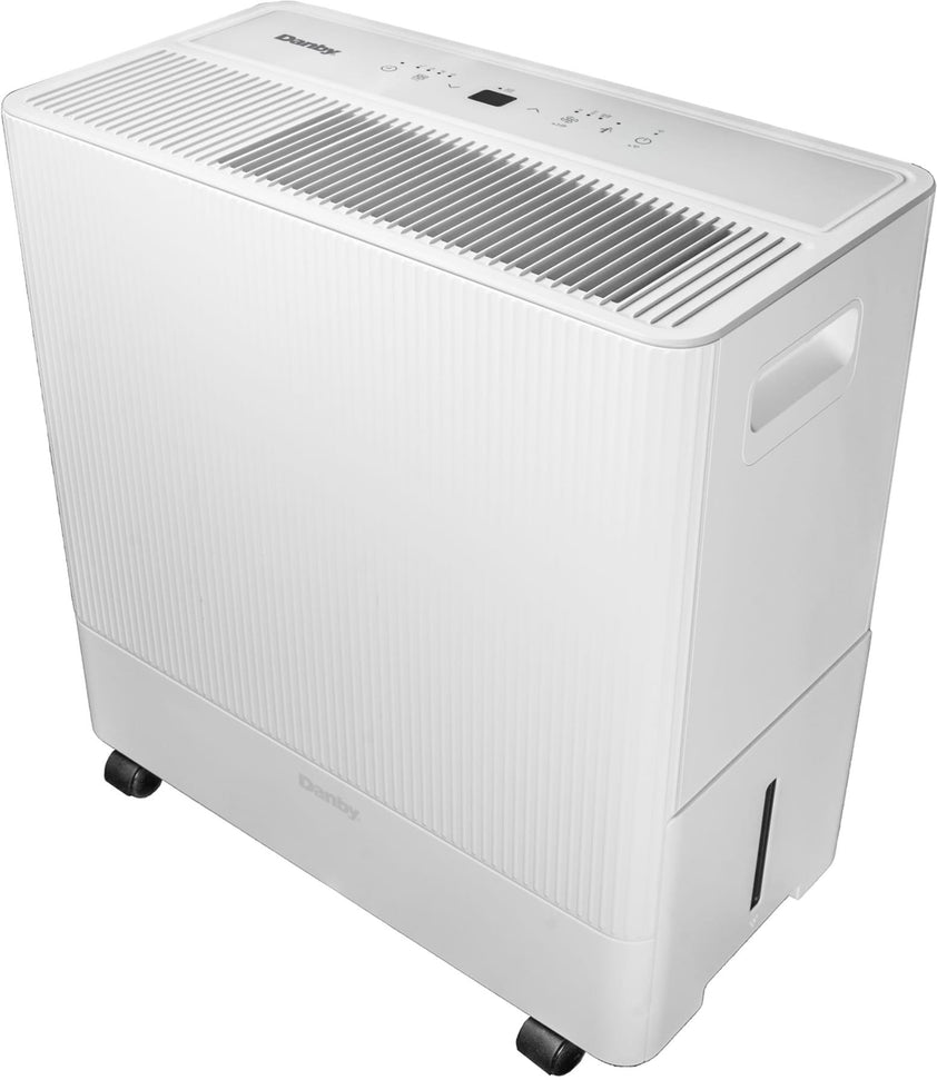 Danby - 50 Pint White Dehumidifier with Pump & Wi-Fi - DDR050BSPWDB