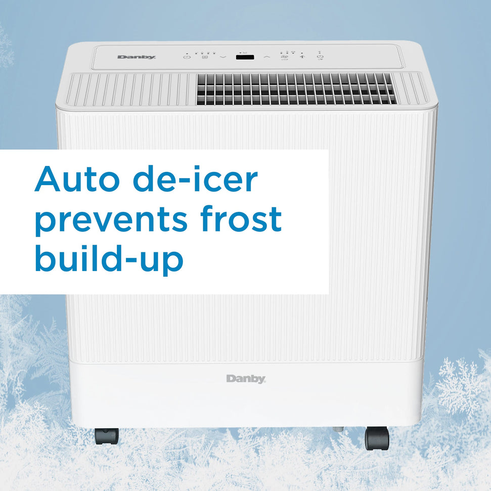 Danby - 50 Pint White Dehumidifier with Pump & Wi-Fi - DDR050BSPWDB