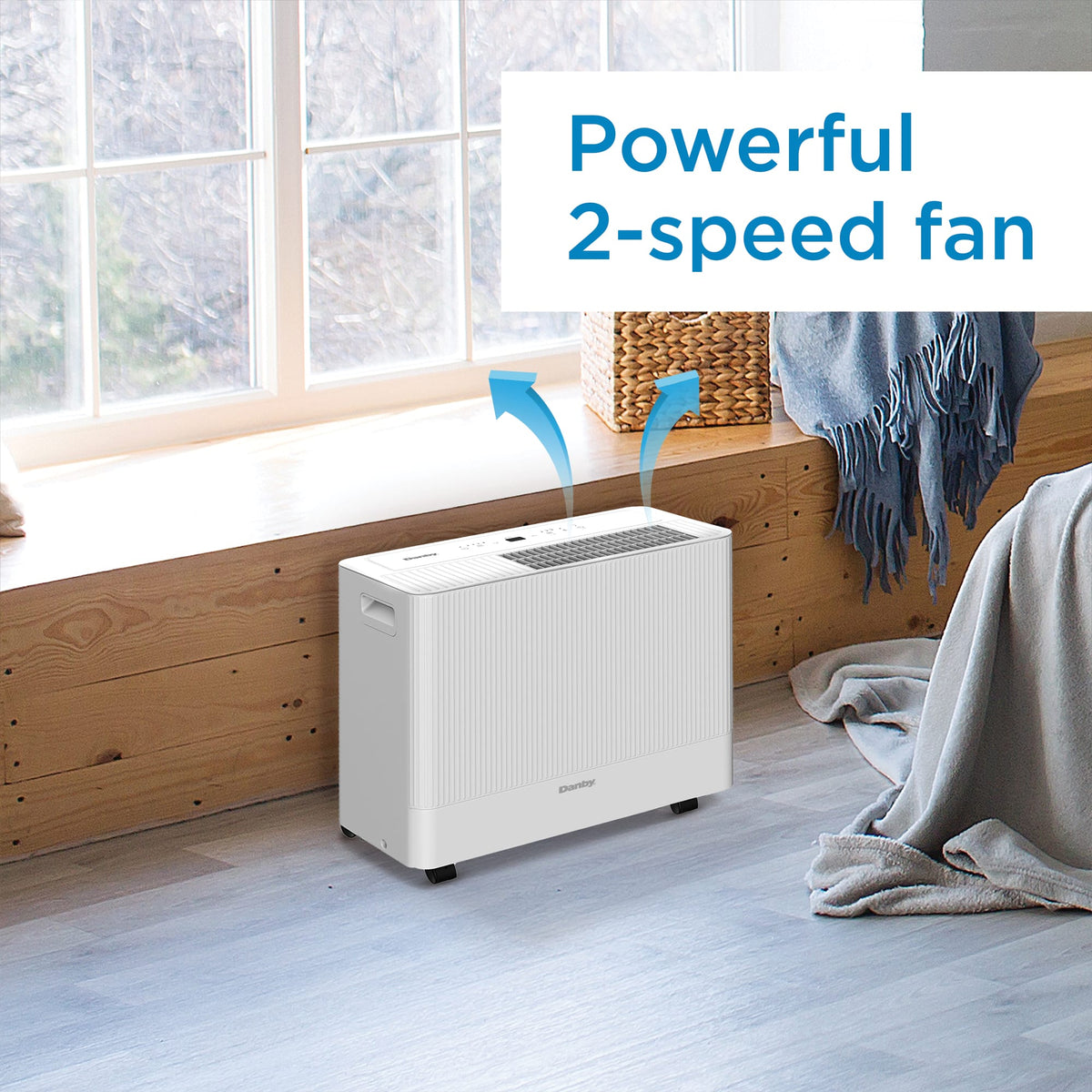 Danby - 50 Pint White Dehumidifier with Pump & Wi-Fi - DDR050BSPWDB