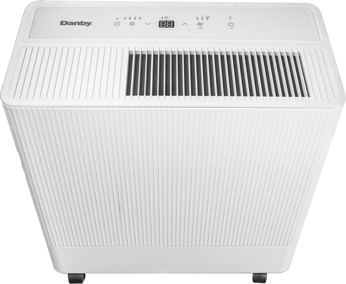 Danby - 50 Pint White Dehumidifier with Wi-Fi - DDR050BSWDB